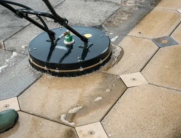 Surface cleaner pressure washing paver stones